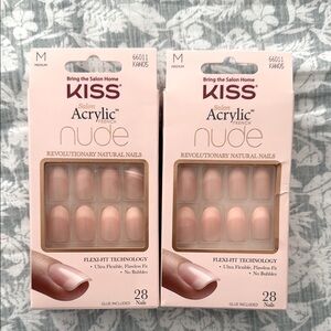 KISS Nude Acrylic French Nails Oval SET OF 2 UNOPENED